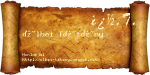 Ölbei Tétény névjegykártya